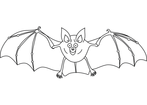 Funny Vimpire Bat Coloring Page